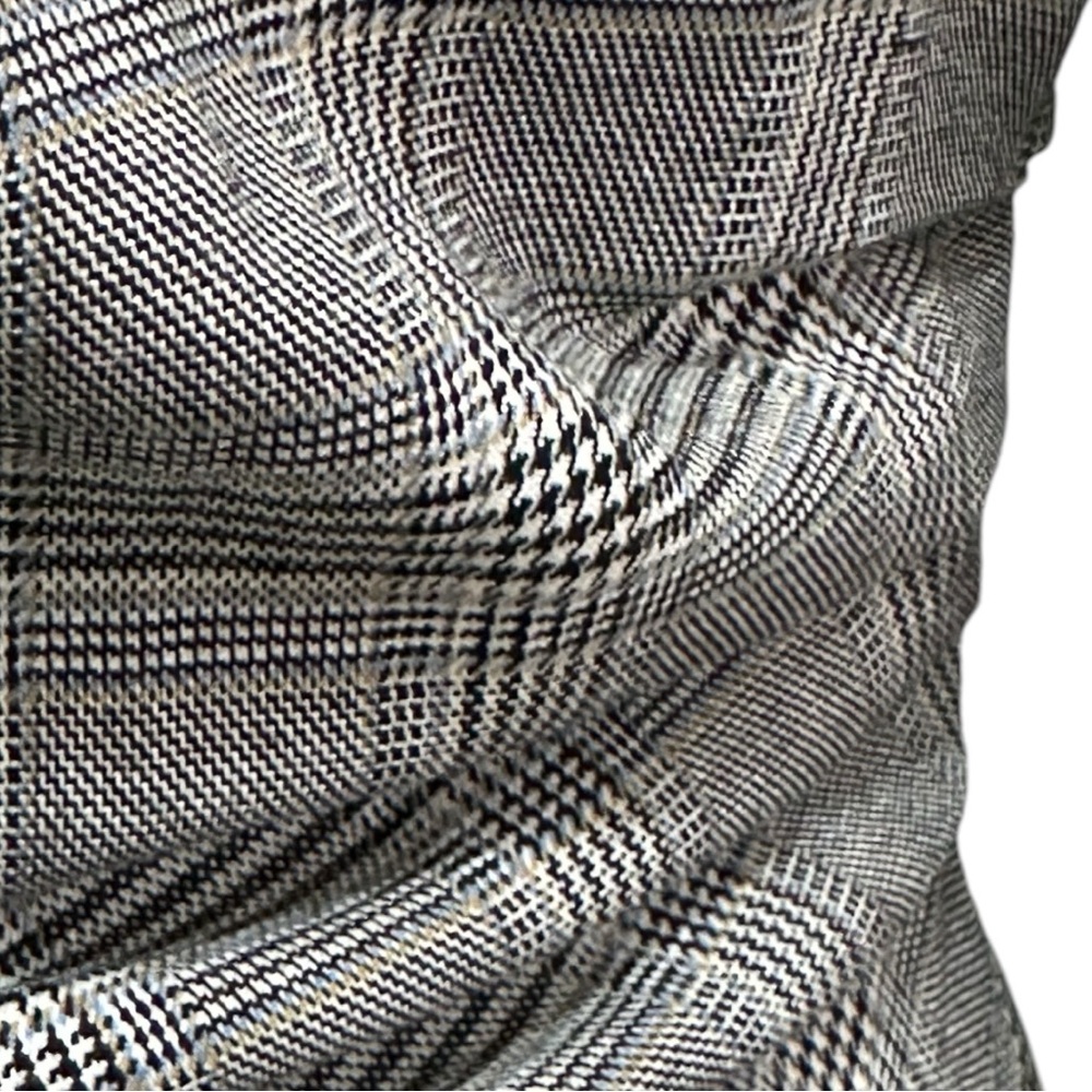 113 ZARA |Turkey EUC Plaid Light Gray Mini Blazer Dress (size XS) Elegant Trendy - Picture 6 of 14